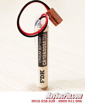 FDK CR12600SE (Zắc JEA 2.54-2P); Pin nuôi nguồn FDK CR12600SE lithium 3v 1450mAh, Xuất xứ NHẬT